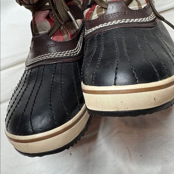 Sorel Women’s Tivoli Ankle Waterproof Red Plaid Lace Up Boots. Size 9.5. - Picture 12 of 12